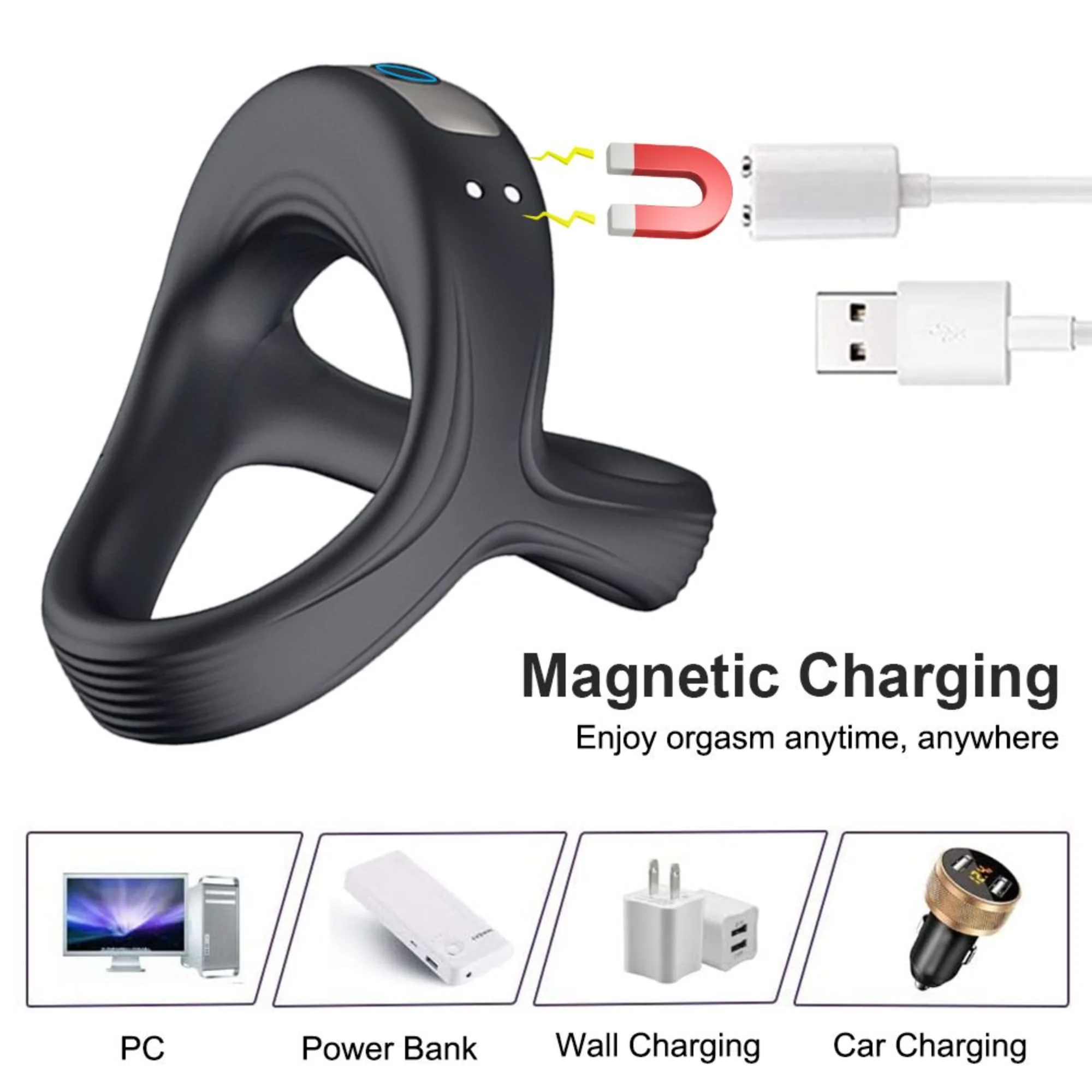 Vibrating Dual Cock Ring - Enhance Your Stamina & Amplify Your 'O's! - Image 4