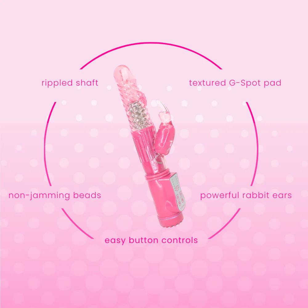 9 Inch Rotating Orgasm Rabbit in Pink - Image 6
