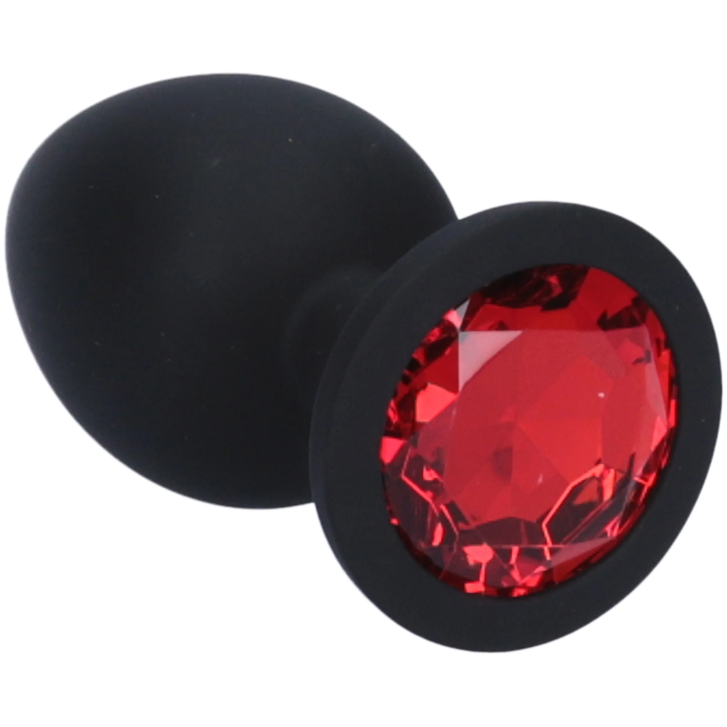 Black Silicone Jeweled Anal Plug - Available In 3 Sizes! - Image 2
