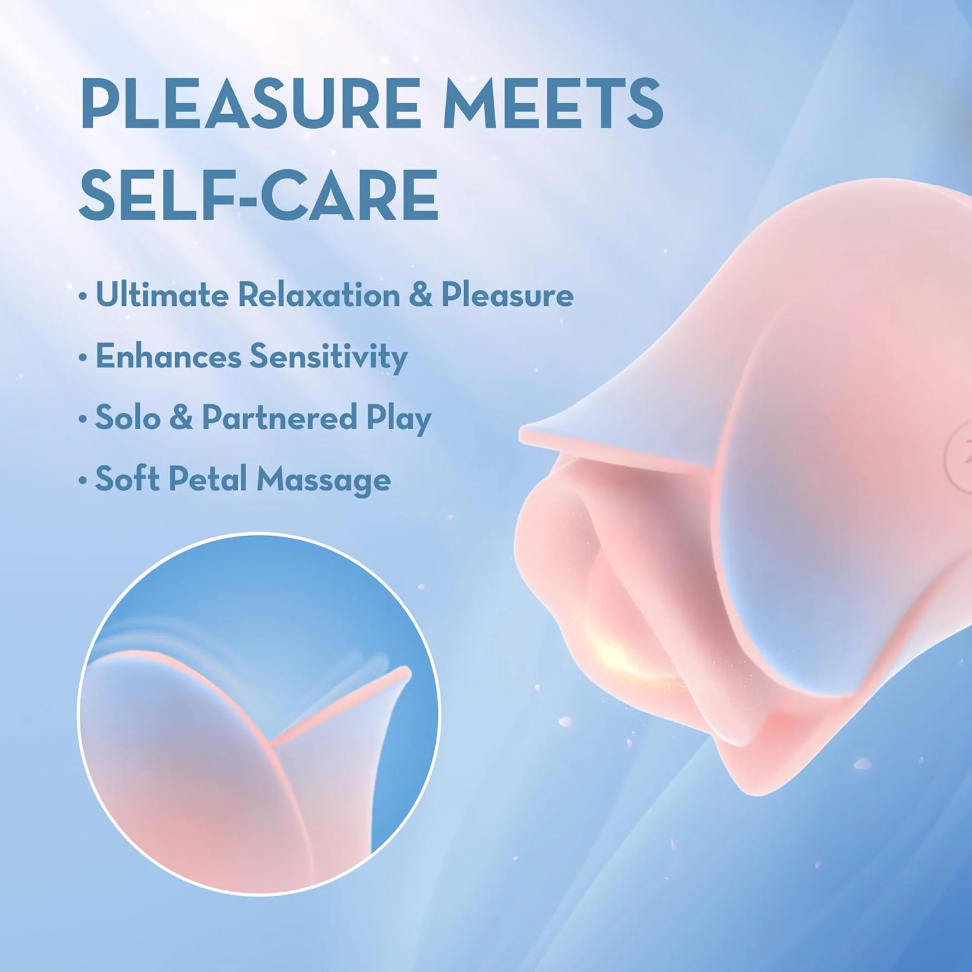 Blush Collection French Kiss Rose Stimulator - Nibbles On Your Clit with Powerful Vibrations! - Image 7