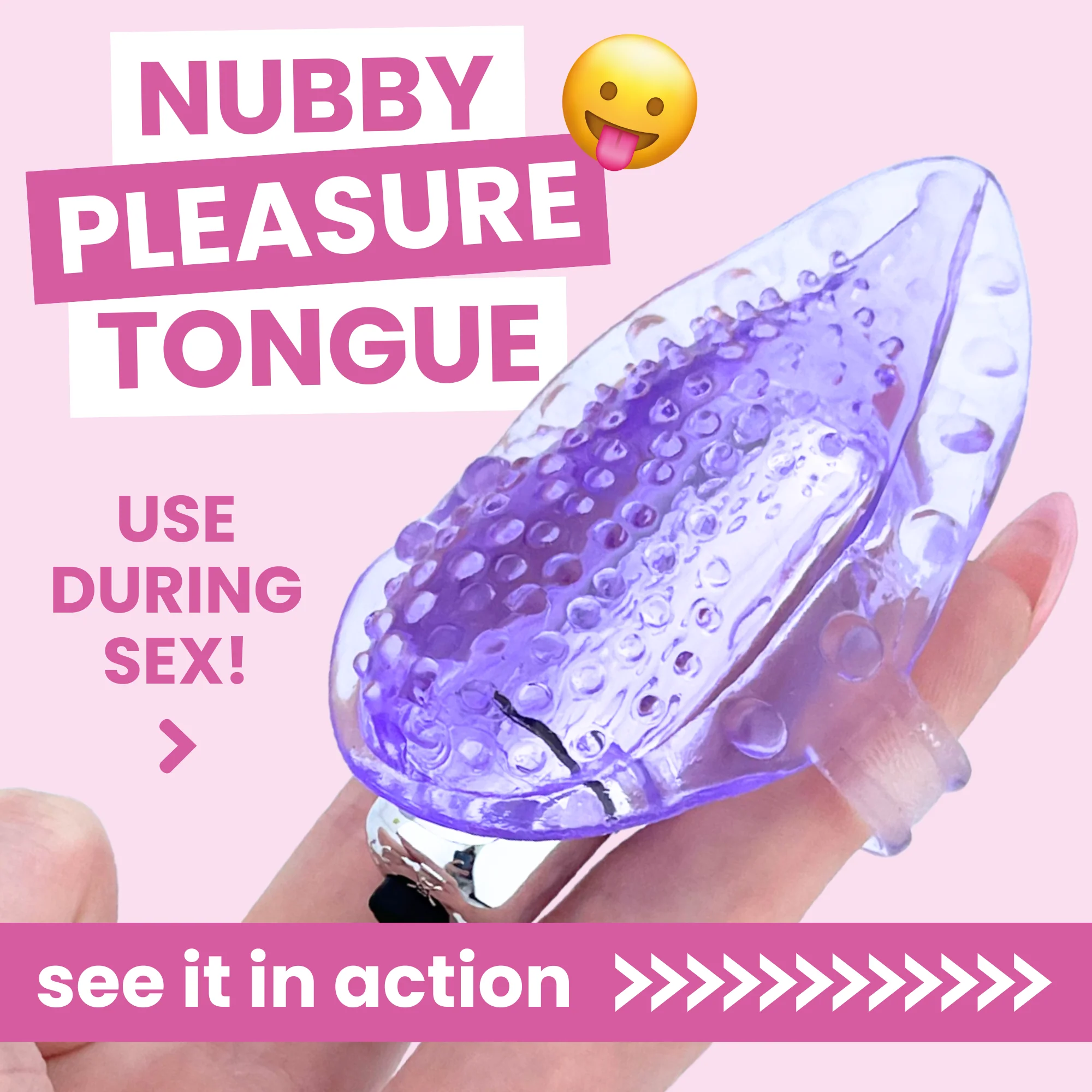 Vibrating Tongue Finger Sleeve with Clit Bullet