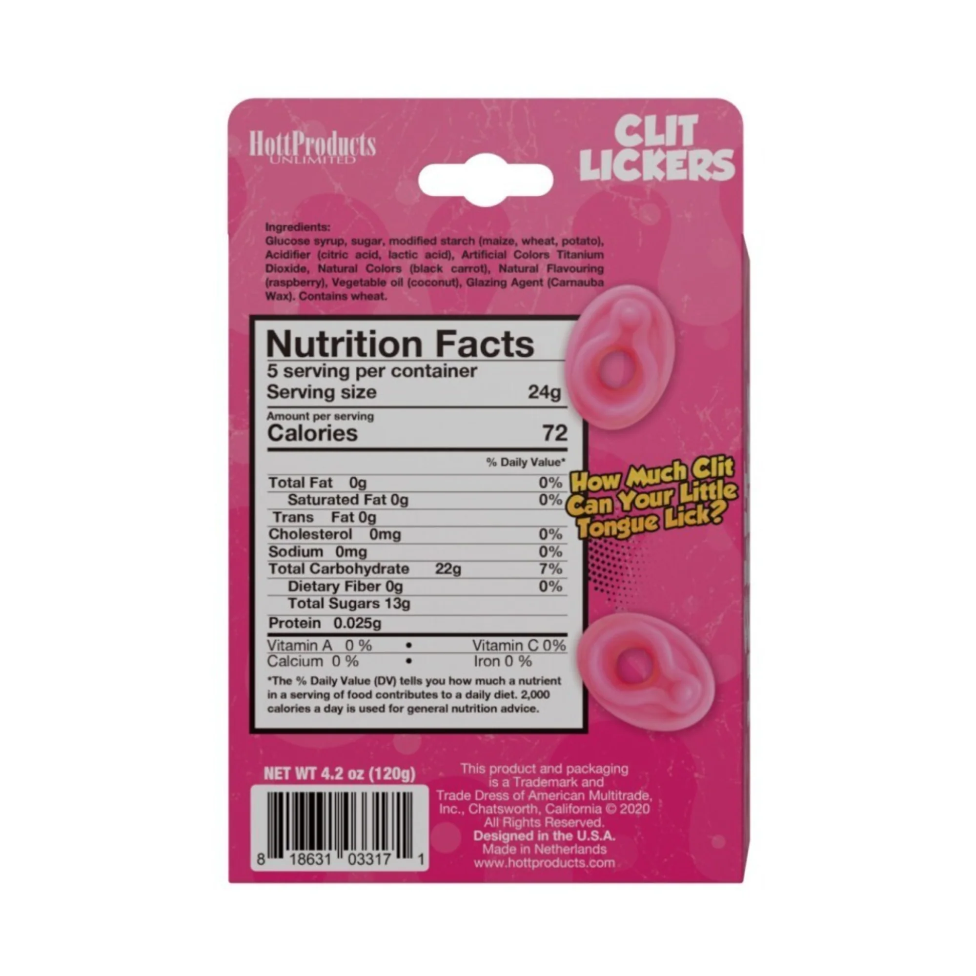 Clit Lickers Clit Shaped Gummies - Raspberry Flavor! - Image 3