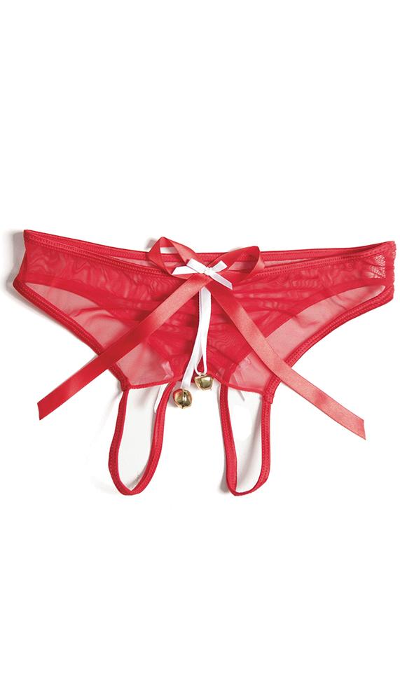 Mesh Gathered Back Crotchless Panty - Image 3