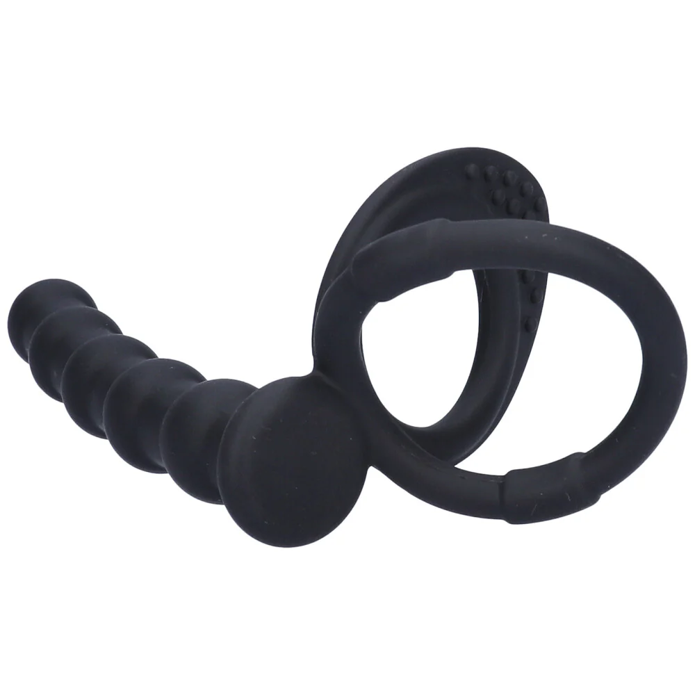 Double Delight Dual Insertion Cock Ring With Anal Probe - Image 2
