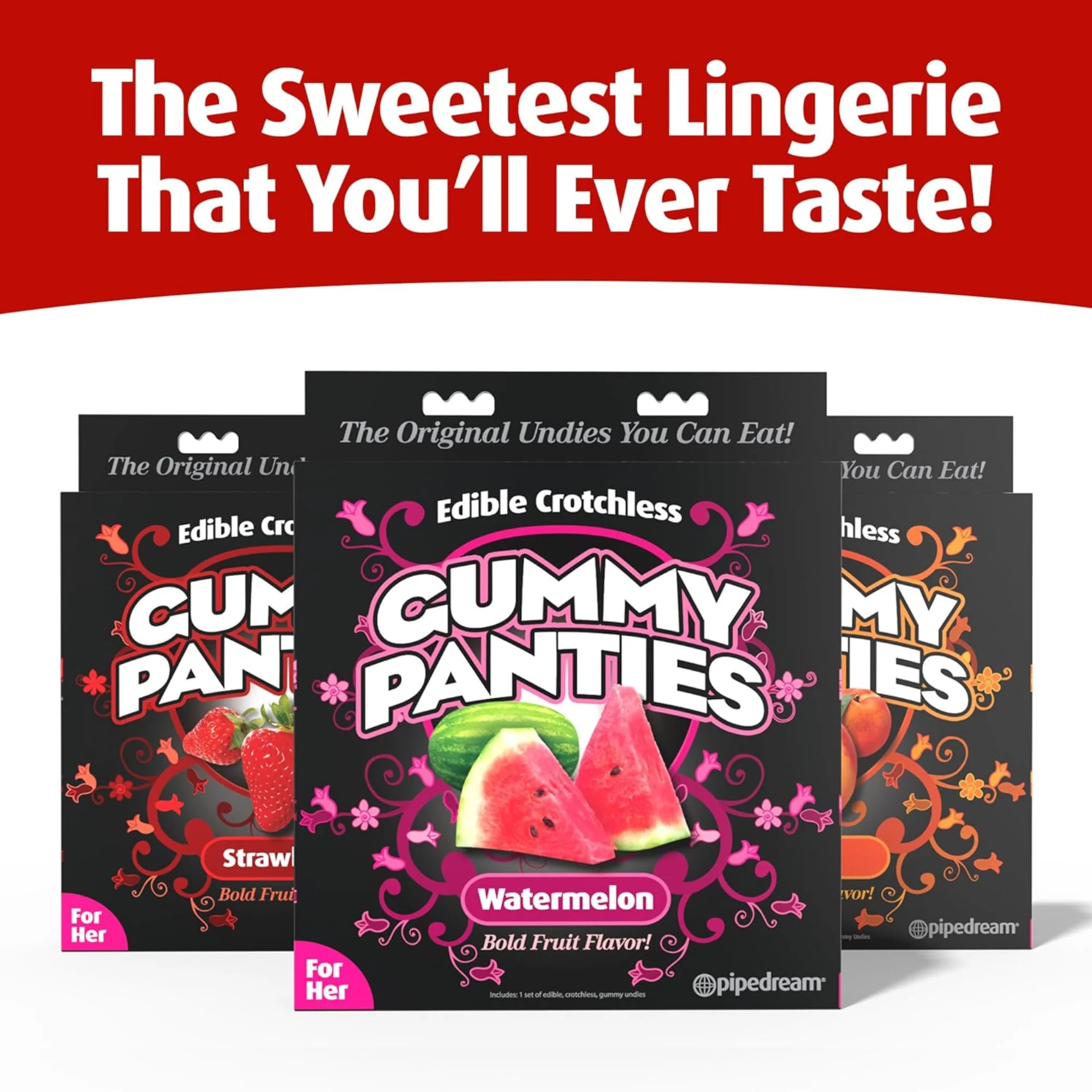 Edible Crotchless Gummy Panties - Available in 4 Fruity Flavors! - Image 4