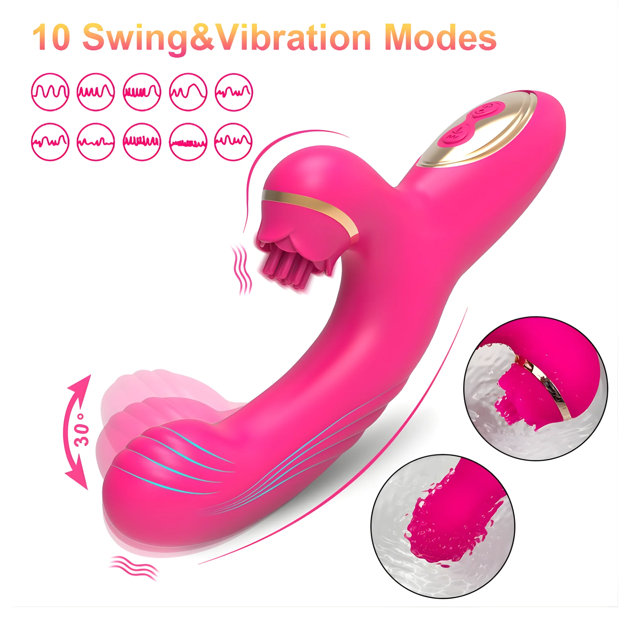 Fingering Clit Tickling Dual Action Vibrator - Experience Blended 'O's from Pulsating Clit & Fingering G-Spot Play! - Image 3