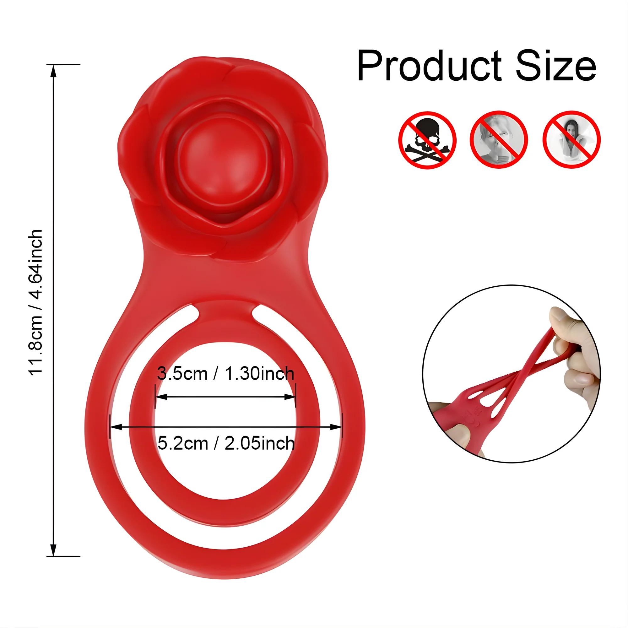 Flower Double C-Ring - Clit Stimulation For Her & Enhanced Erections For You! - Image 9
