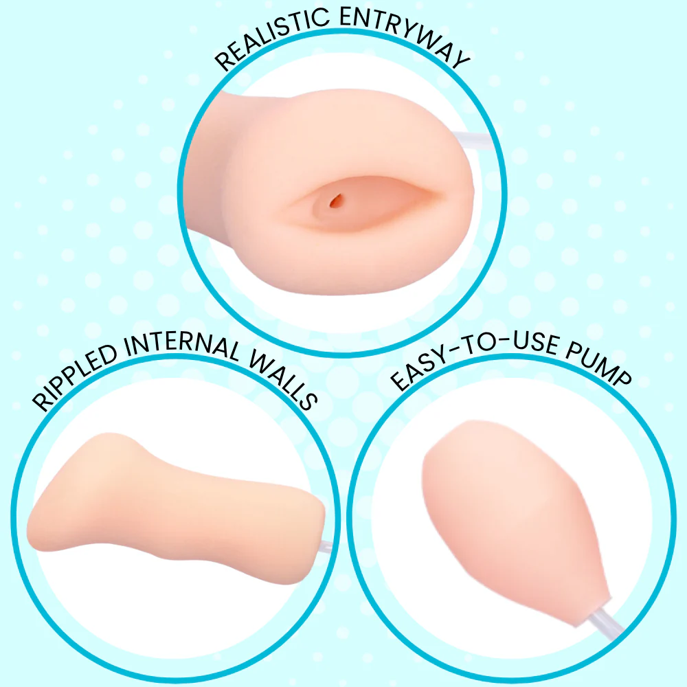 FREE Tight & Realistic Pussy Stroker with Pulsating Air Pump - Pump It and Make Her Pussy Throb! - Image 2