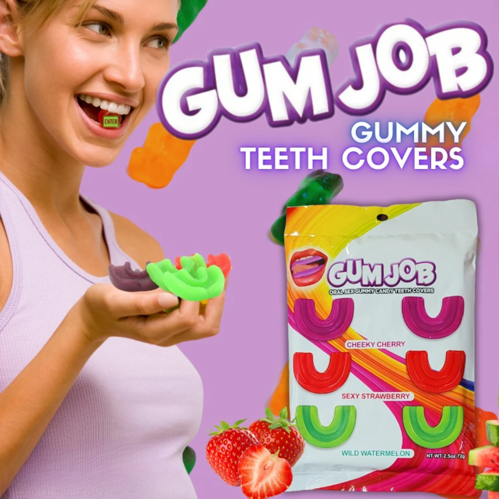 Gum Job Oral Sex Gummy Candy Teeth Covers (6 Pack) - Image 4