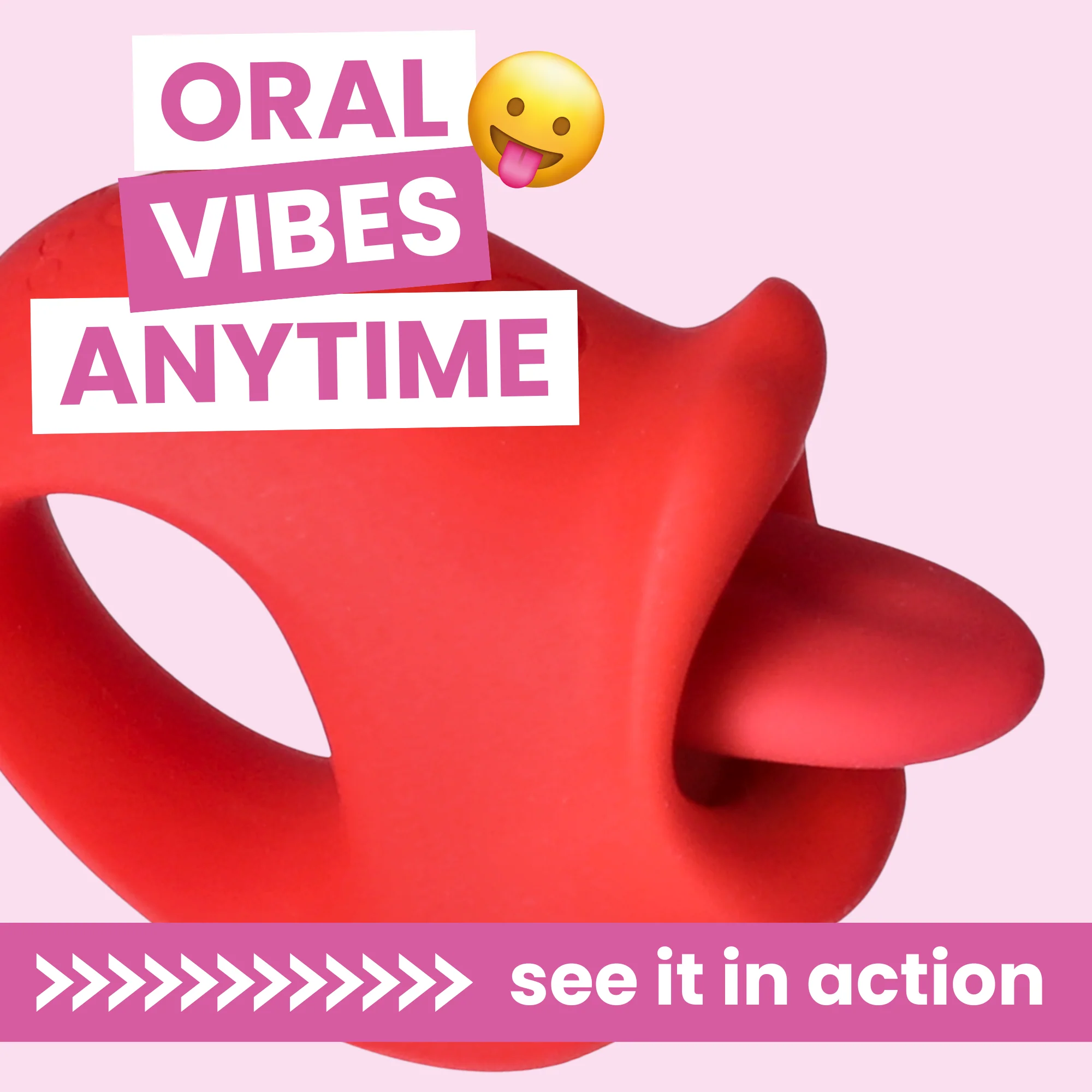 Handheld Licking Vibrator - Soft, Bendable Tongue!