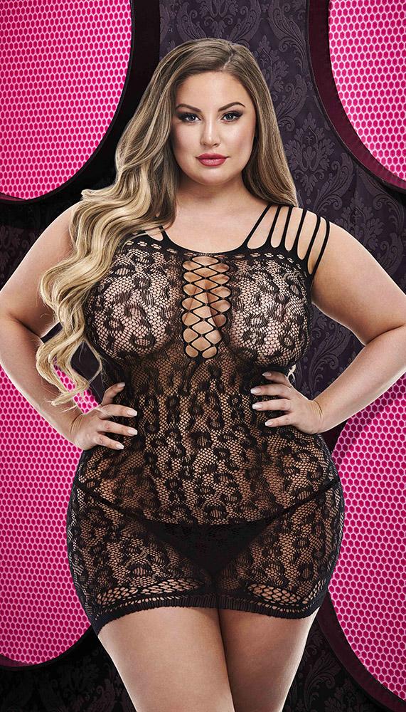 Ultra-Strappy Lace Mini Dress - Image 3