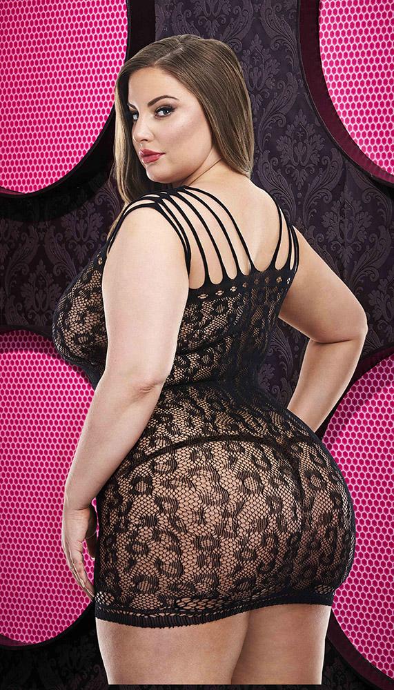 Ultra-Strappy Lace Mini Dress - Image 4