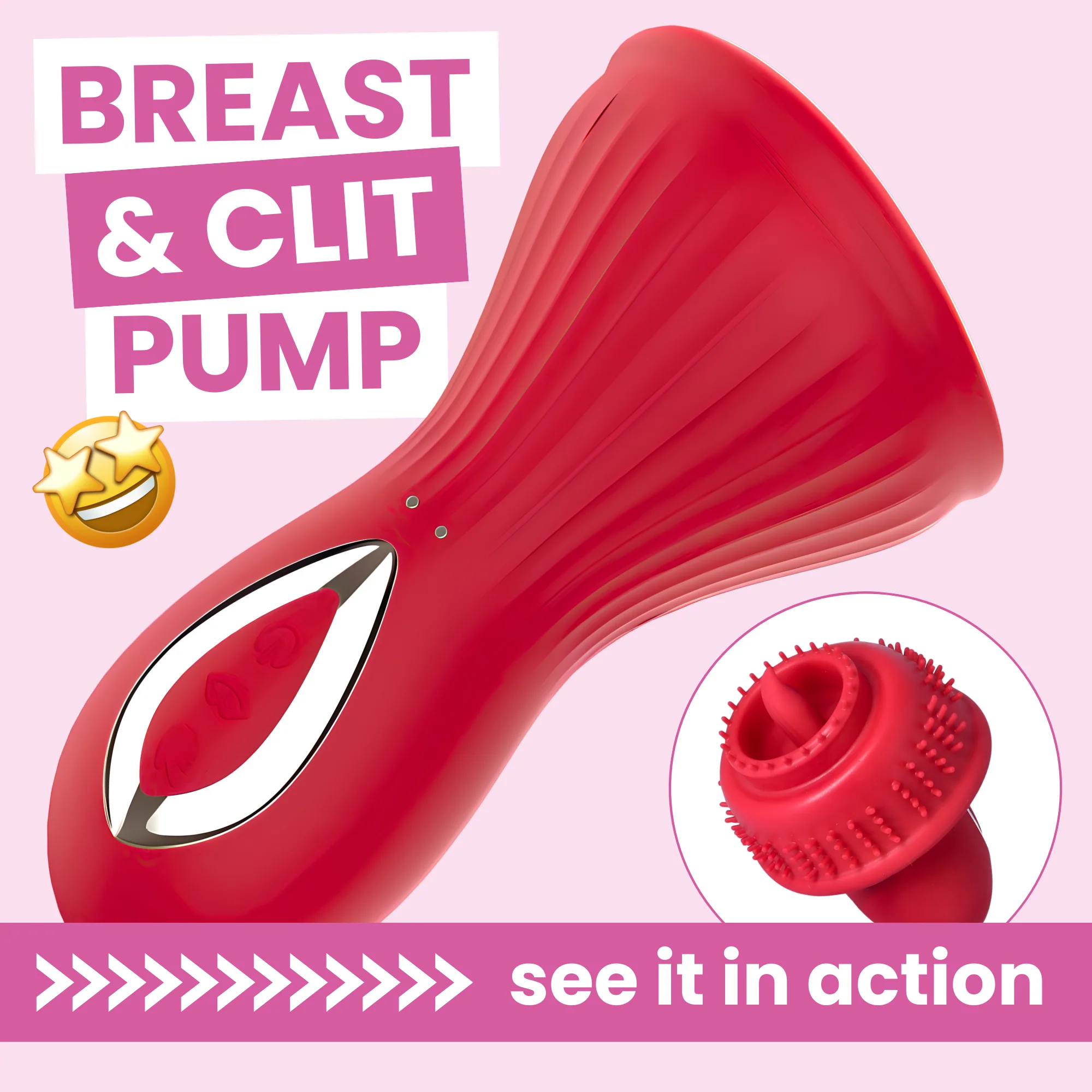 Velour Kiss Clitoral Stimulator - Doubles as a Breast Pump and Vibrator!