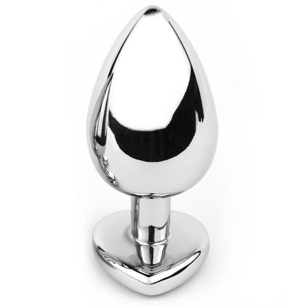 Jeweled Metal Heart Butt Plug - Image 3