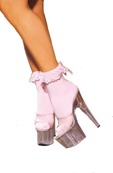 Nylon Anklet with Ruffle and Bow - One Size Available - Image 5