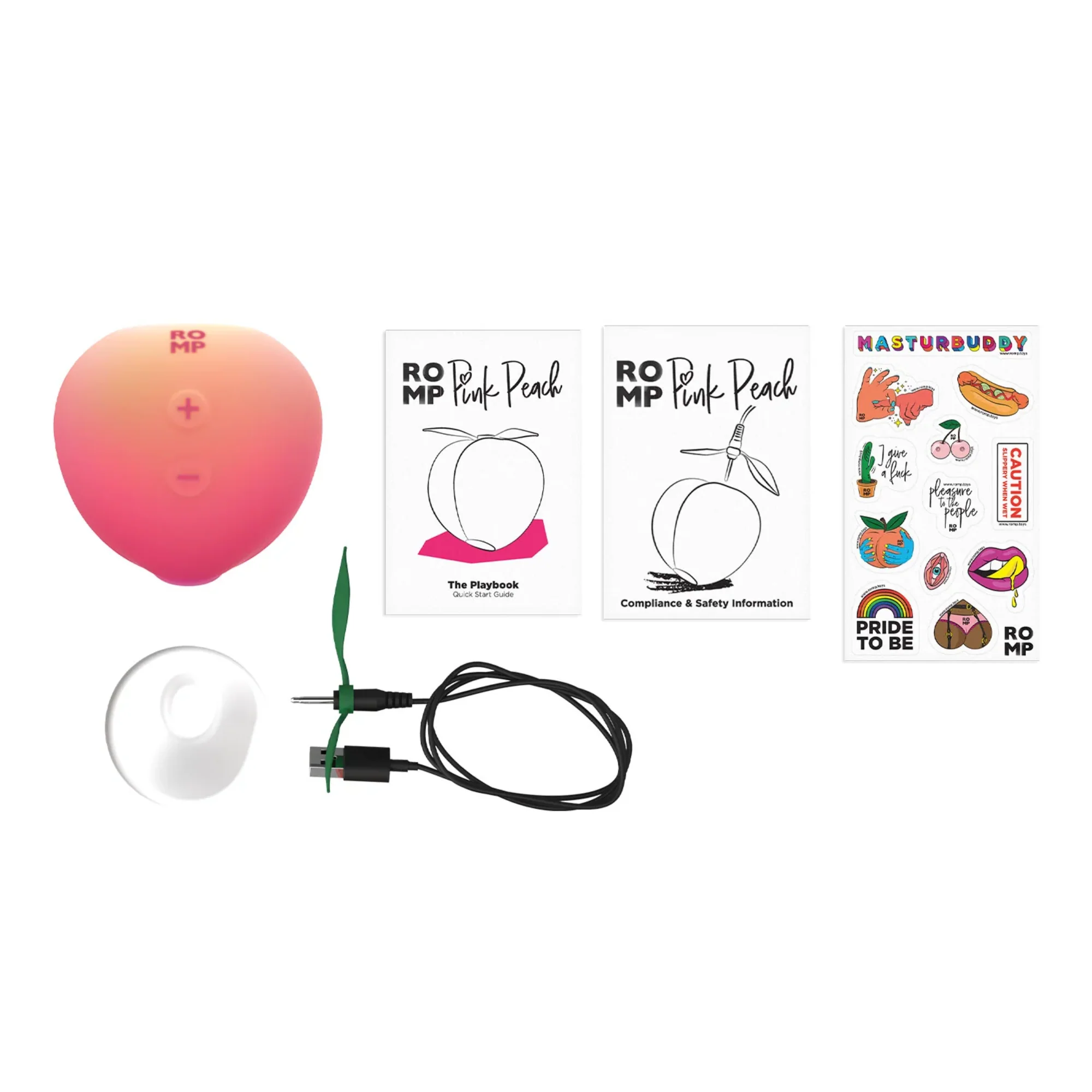 Romp Pink Peach Air Pulse Clit Stimulator - Image 12