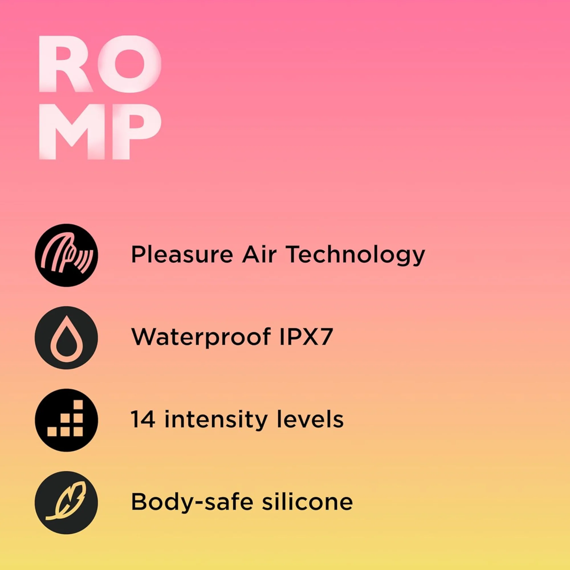 Romp Pink Peach Air Pulse Clit Stimulator - Image 9