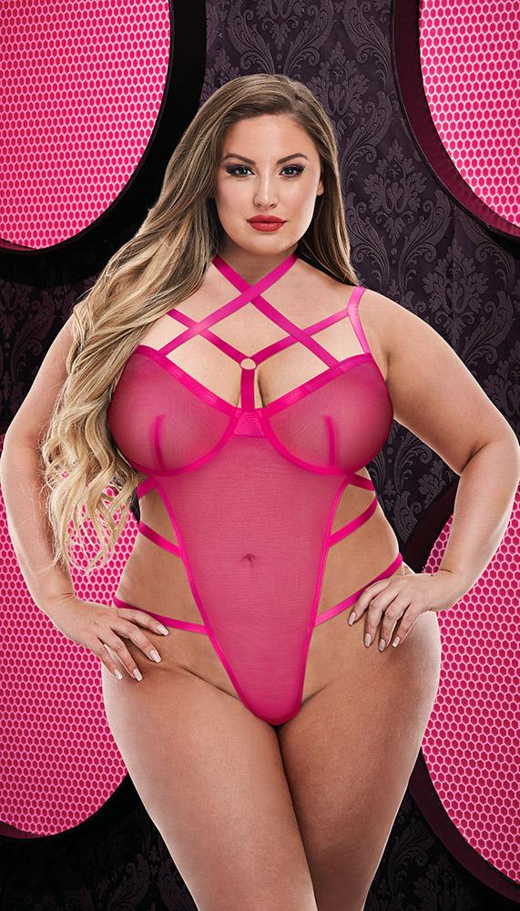Sexy Sheer Strappy Teddy - Image 7