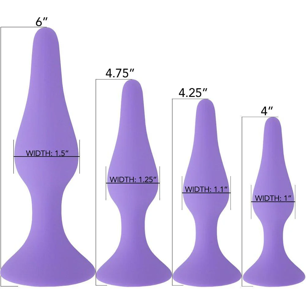 Silicone Anal Plug Kit - Set Of 4 - Image 5