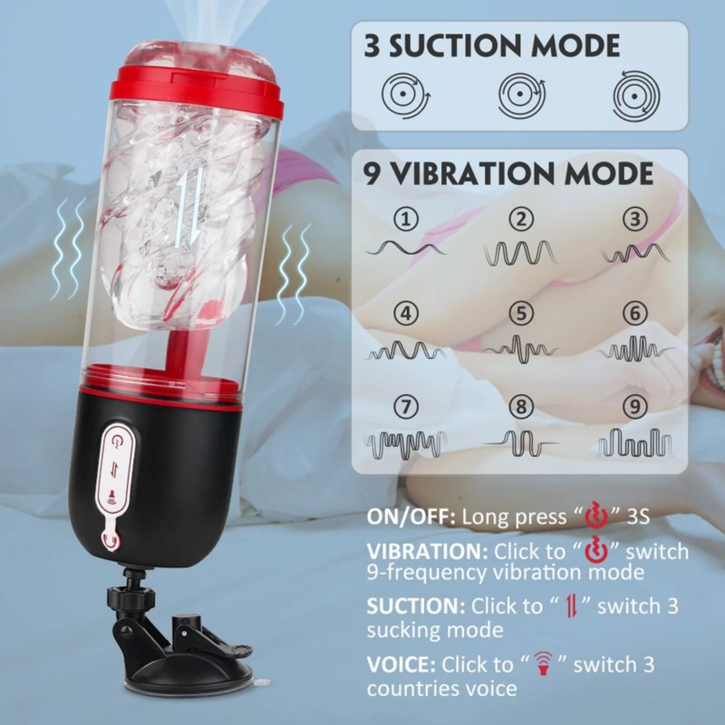 The Twister Sucking and Vibrating Hands-Free Masturbator - It Moans! - Image 14