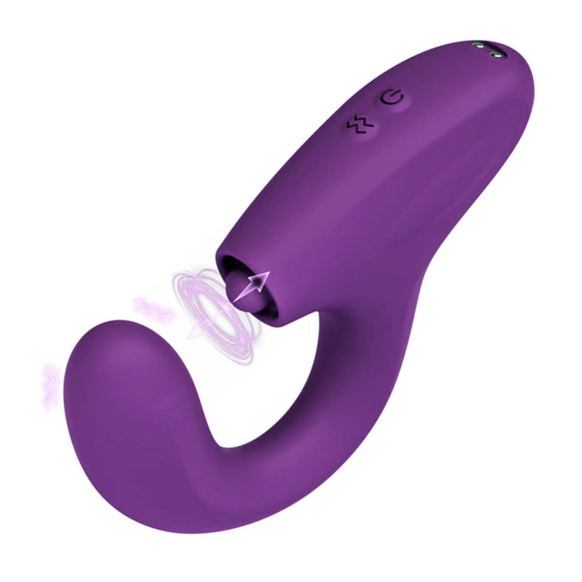 Curved G-Spot Dual Action Vibrator with Clit Tapper - Image 3
