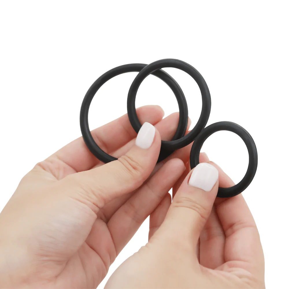 Trio Silicone Cock Ring Set - Erection Stacking Kit - Image 4
