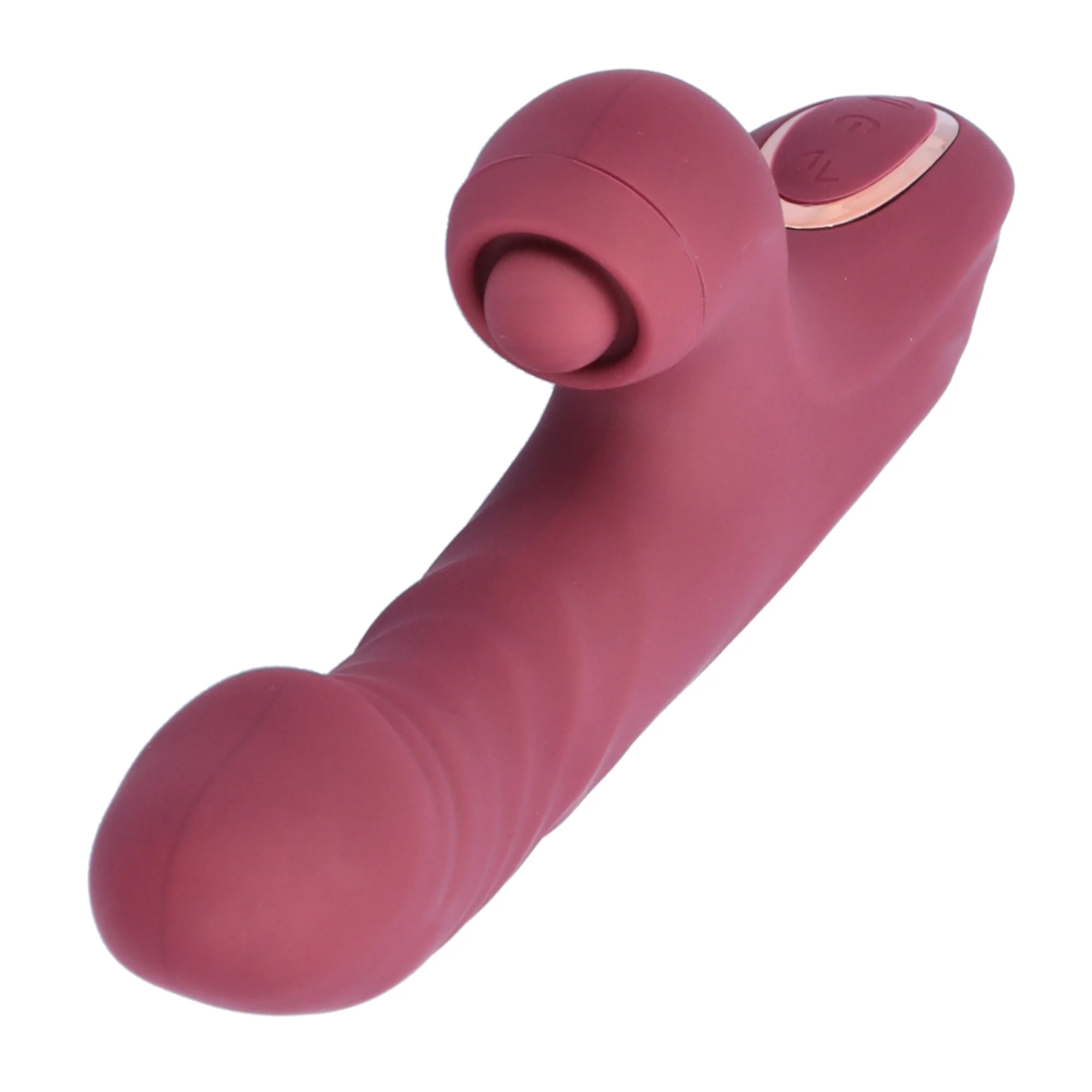 Thrusting Ribbed Rabbit Vibe with Clitoral Nub - Image 7
