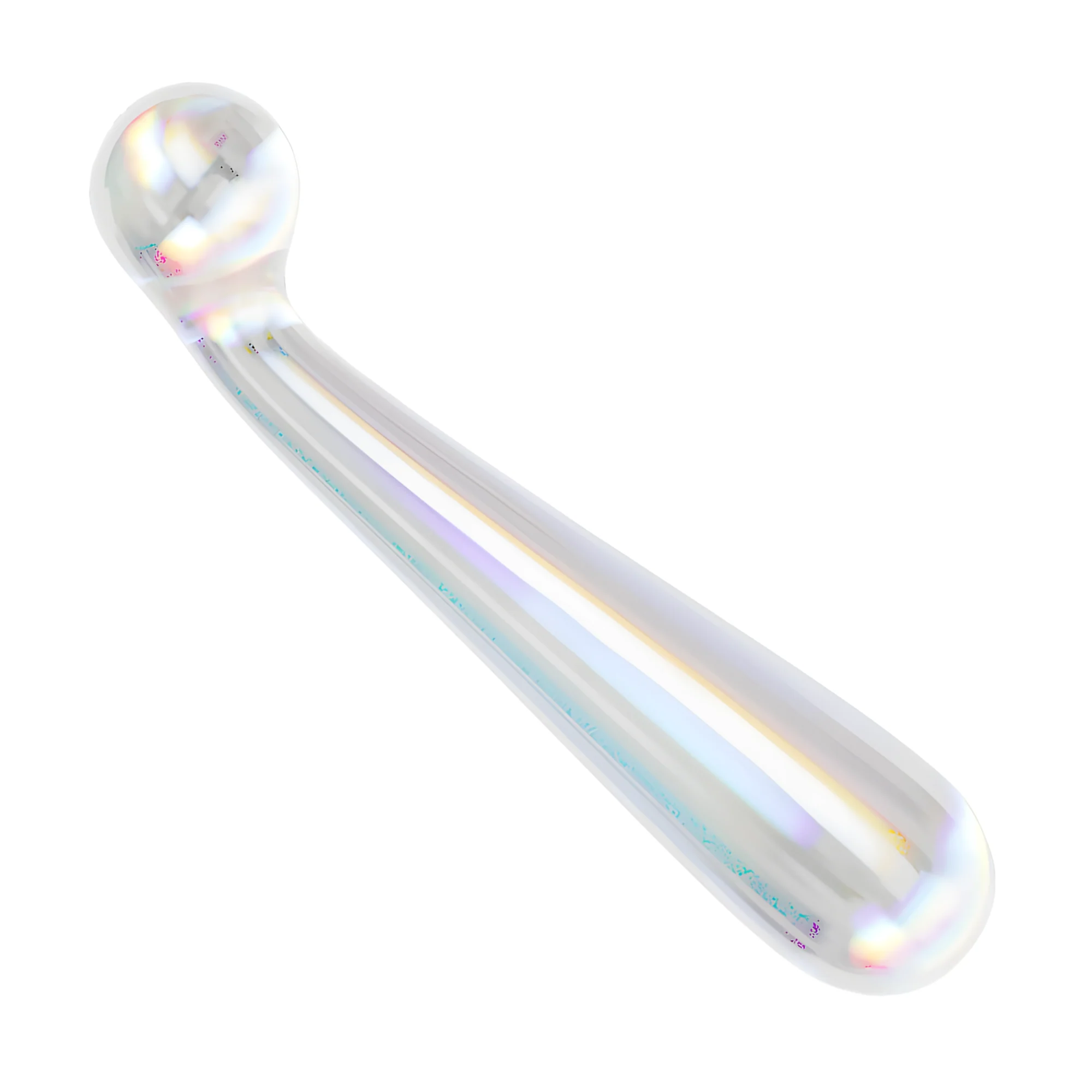 Dual-Ended Twilight Gleam Glass Dildo - Stunning Prismatic Shimmers! - Image 2