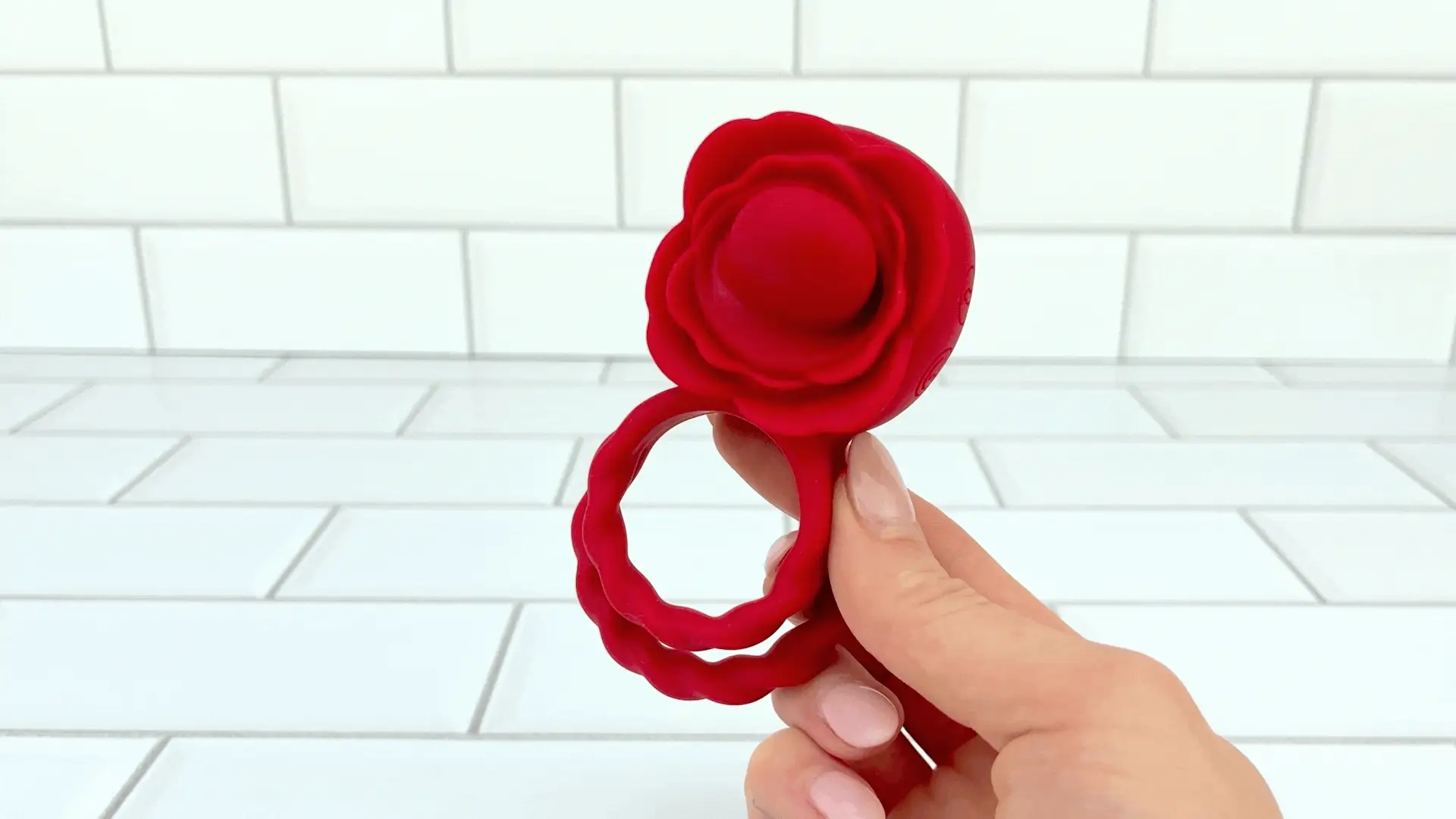 Twirling Tongue Flower Silicone C-Ring - Give Her Oral During Sex While Staying Rock Hard! - Image 4