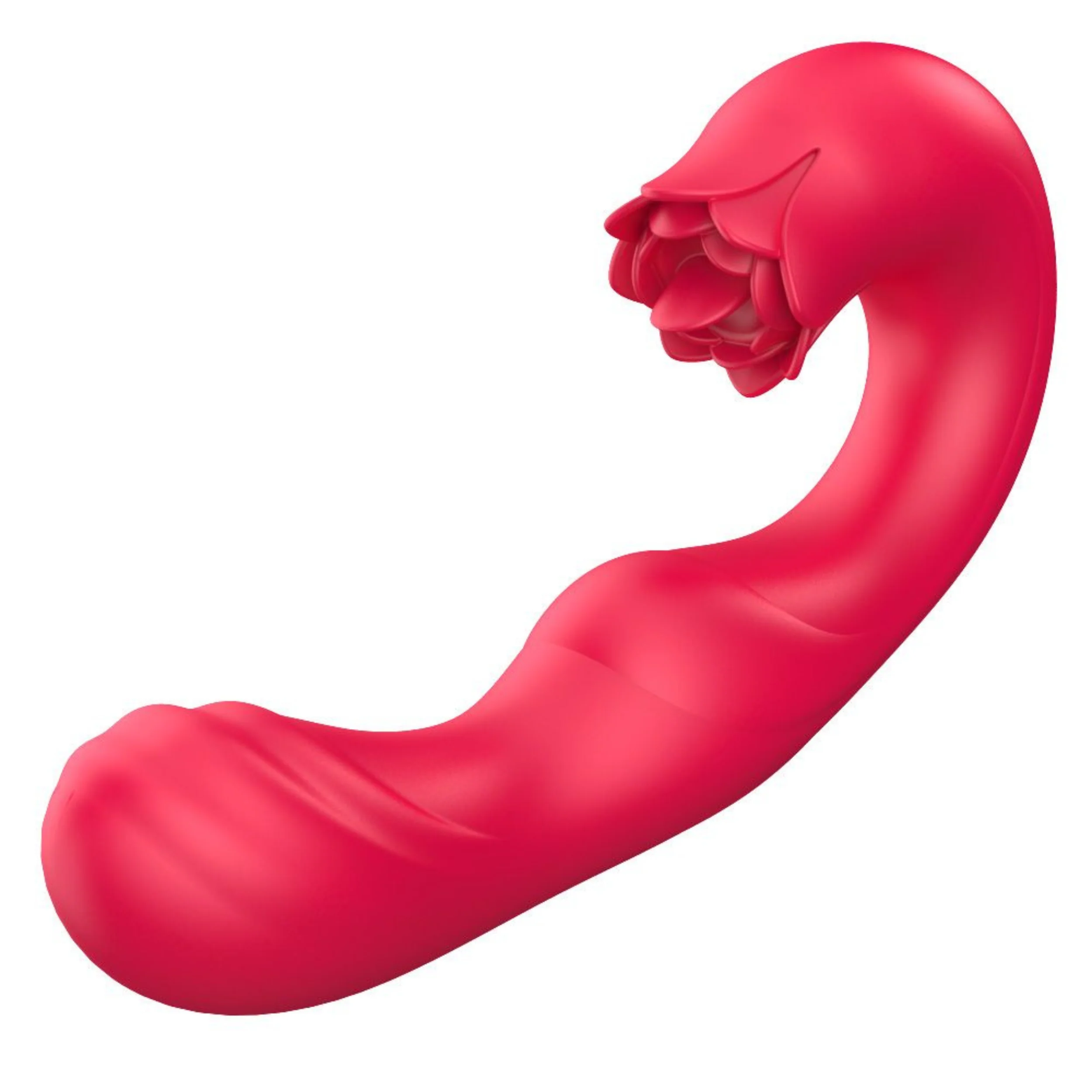 Twirling Tongue Tease - Silicone Rotating G-Spot Vibe & Clit Licking Rose - Image 3