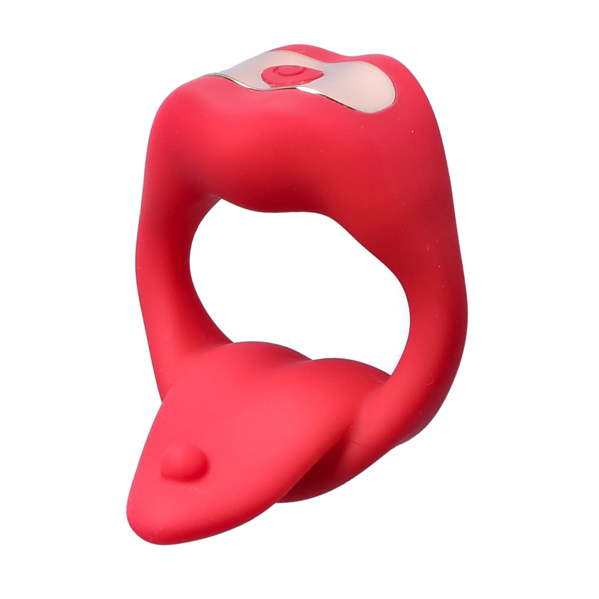 Vibrating Mouth Cock Ring - Soft, Bendable Tongue Licks Your Balls (Or Her Clit!) - Image 8