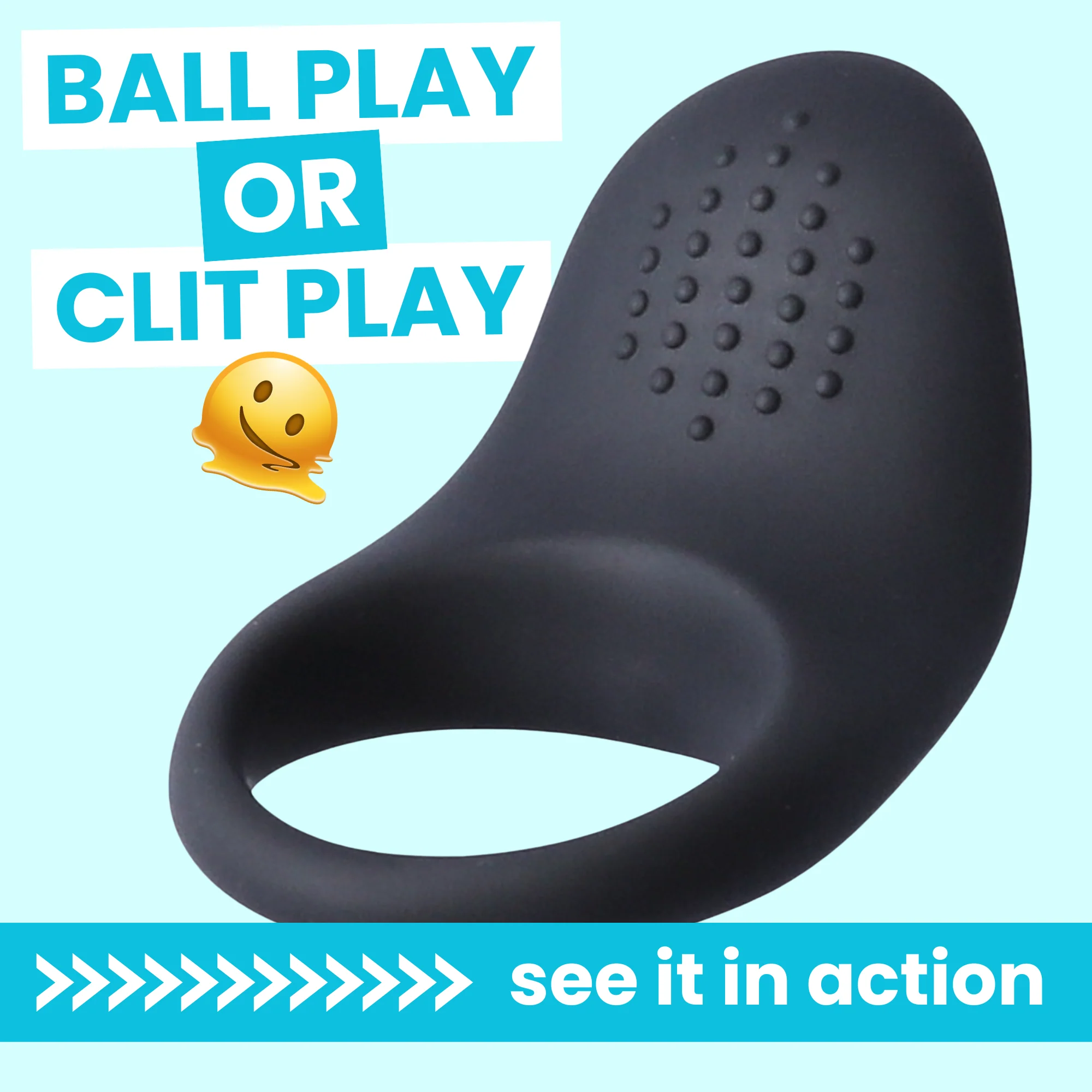 Silicone Vibrating Teasing Cock Ring - App Controlled Partner Vibes!