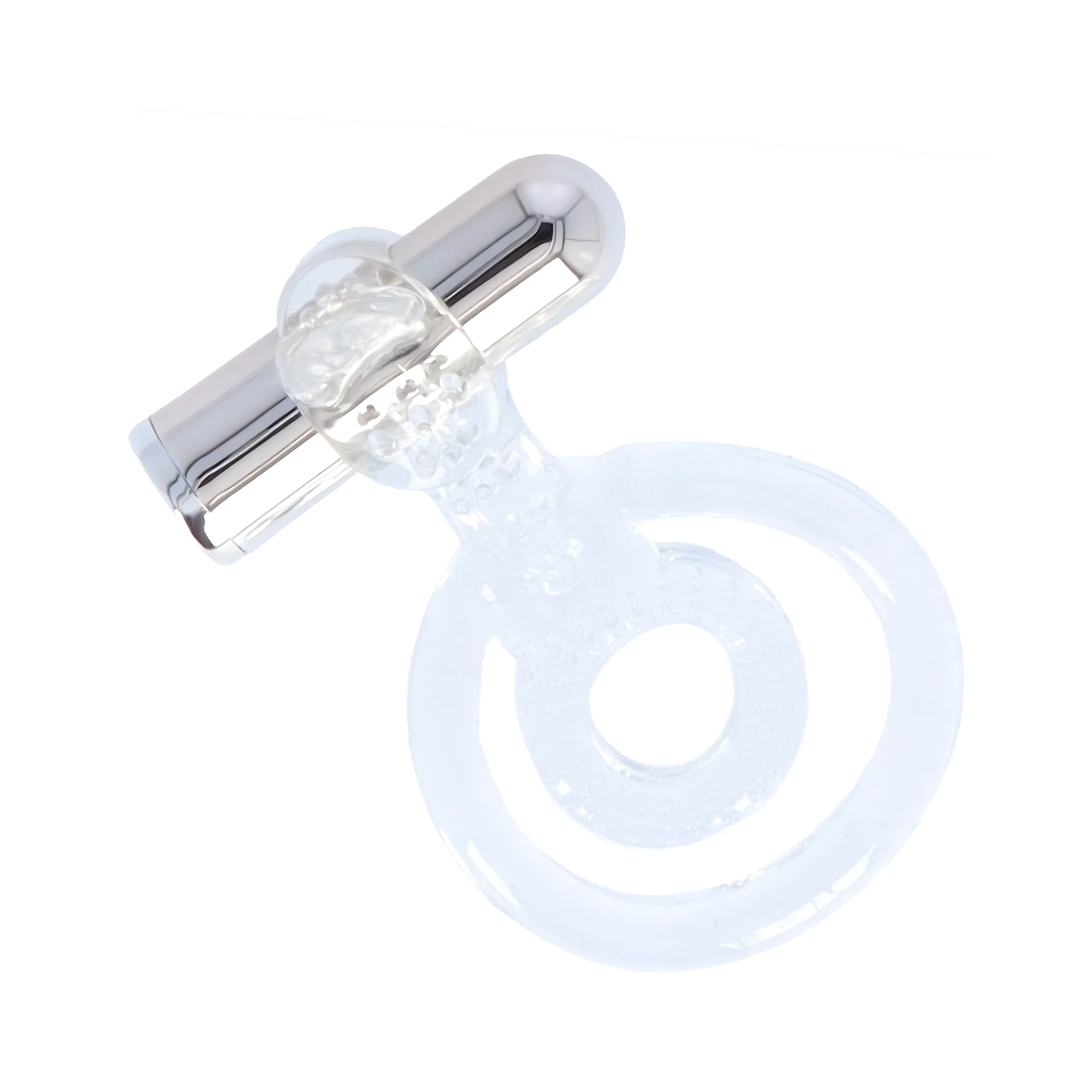 Vibrating Dual Cock Ring with Clit Teasing Tongue - Rechargeable & Non-rechargeable Options! - Image 3