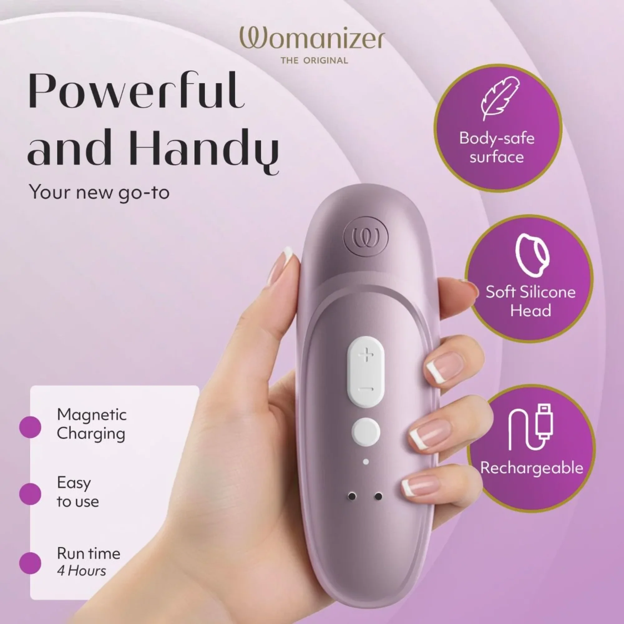 Womanizer Pro Rechargeable Silicone Air Pulse Clit Stimulator - Image 7